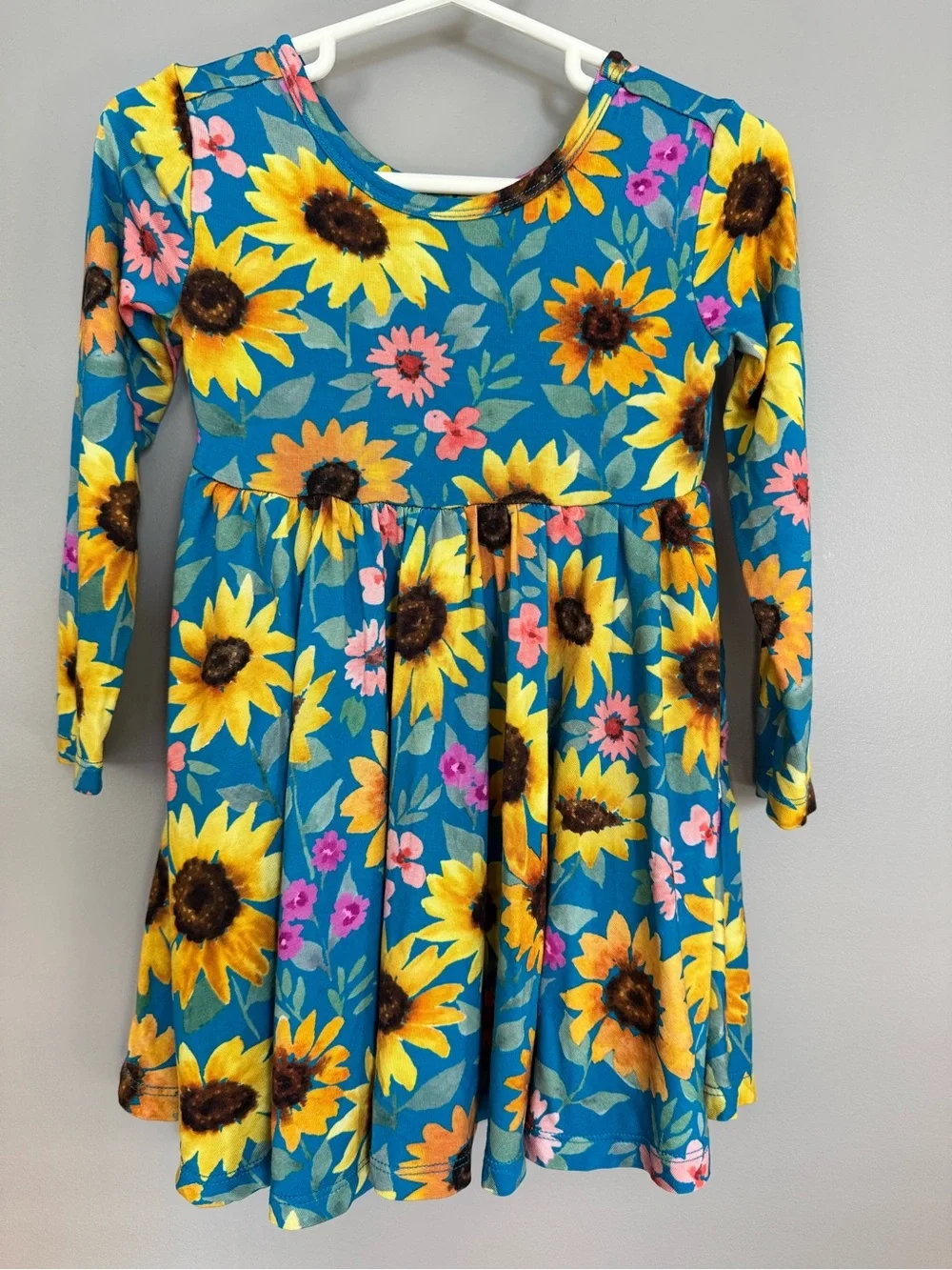 Little Sleepies Sunflower Fields Skater Dress w/ pockets - 2T